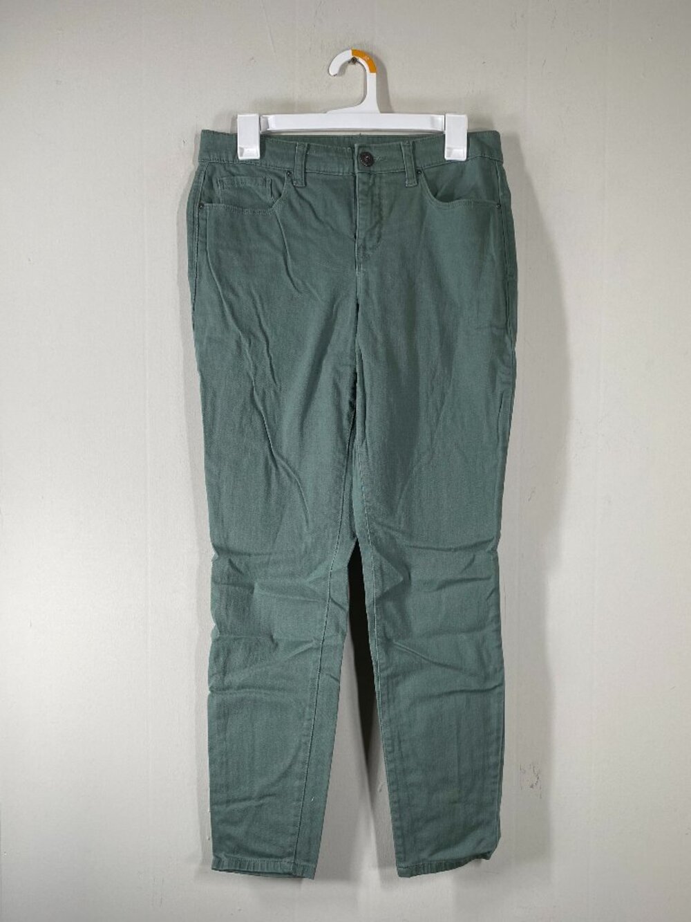 Style & Co. Denim SKINNY Leg Jeans Women's 8 Mid Rise Green Casual Pants